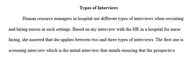 What interview types did this person describe