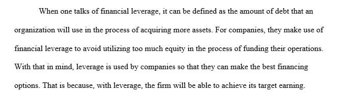 What is meant by the terms favorable and unfavorable leverage