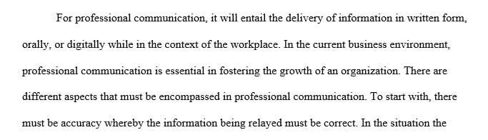 What is professional and technical communication