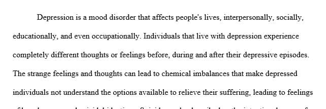 What is suicide depression?