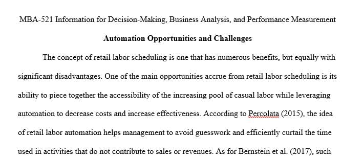 What opportunities and challenges stem from the automation of retail labor scheduling