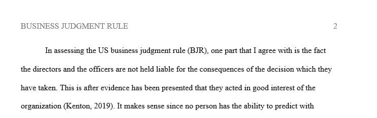 What part or parts of the U.S. rule do you either agree or disagree