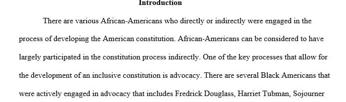 What role did black Americans play in the crafting of the Constitution