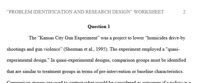 What type of experimental design was employed in the Kansas City gun experiment and what were the major findings