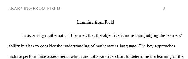 What types of assessment do you use to determine the needs and interests of your students in relation to math instruction