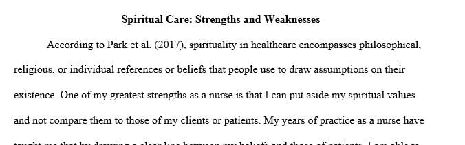 When it comes to facilitating spiritual care for patients with worldviews different from your own, what are your strengths and weaknesses
