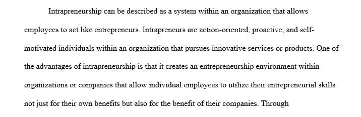 Why are large businesses with an entrepreneurial orientation more likely to be innovative or intrapreneurial