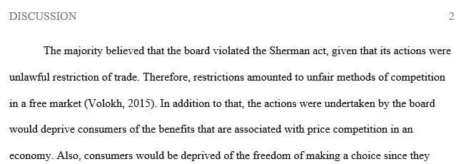 Why did the majority believe that the state dental board violated the federal Sherman Act