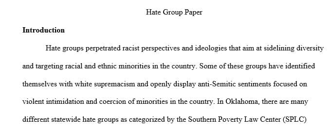 Write a 700- to 900-word paper describing the group, its mission and its message.