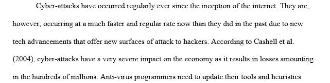 Write a report about (discuss how one threat identified in “Hacks and Déjà vu: Is an End to Cyber Threats in Sight?”)