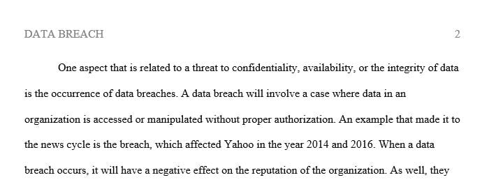 Write an essay of at least 500 words analyzing a subject you find in this article related to a threat to confidentiality