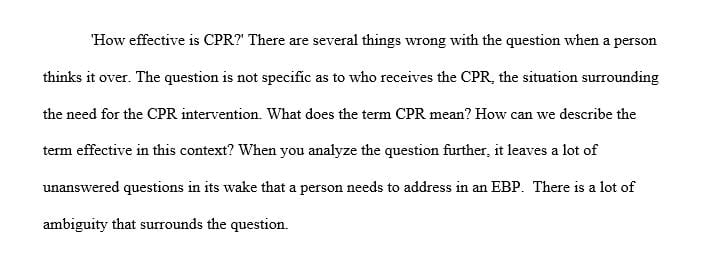 You have noticed that many community dwelling adults do not survive after hands on only CPR.
