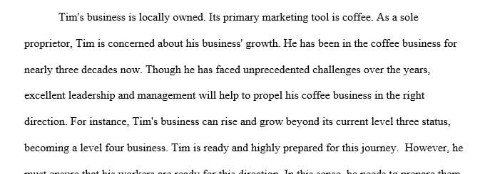Your task is to analyze the business and report your findings to Tim.