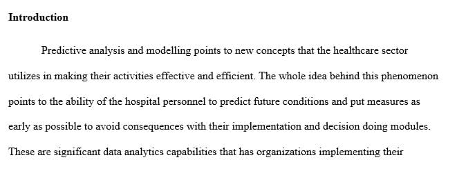 Briefly describe a use case for applying predictive analytics in the industry you have selected form the list above.