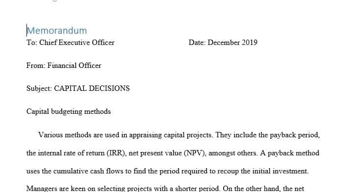 Describe the use of internal rate of return (IRR), net present value (NPV) and the payback method in evaluating project cash flows.