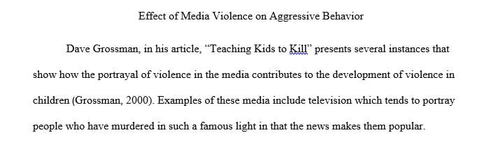 Develop a sense of the socialization and desensitization contemporary mass media provides and its correlation with the rising rate of homicide