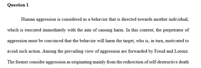 Discuss Anderson’s (1999) general aggression model (GAM)