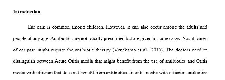 Discuss the use of antibiotic therapy when treating ear and throat pain in both children and adults.