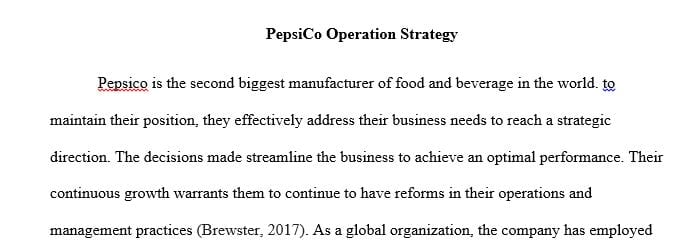 Evaluate key elements of the selected production or service organization’s operational efficiency with its operational strategy