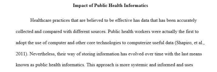 How has public health informatics improved public health and public health services offered to Americans over the last two decades