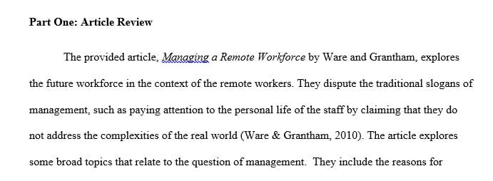 Managing a Remote Workforce: Proven Practices from Successful Leaders.