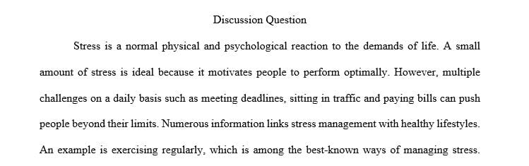 What are the claims being made by the proponents of the healthy life-style behaviors regarding the reduction of stress
