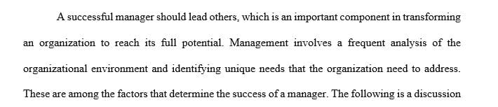 What are the traits that you feel companies should look for in a manager – do you have those qualities