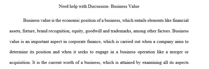 What is business value? How is business value and IT success inter-related