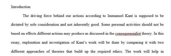 essay on kantian ethics