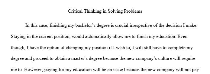 Write a paper that presents a synthesis of your ideas about solving the problem using this systematic approach.