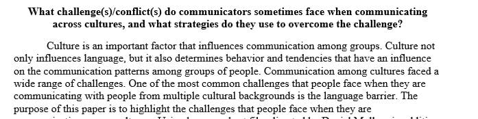 Write about how conflicts arise in intercultural communication and how they can be resolved (or not).
