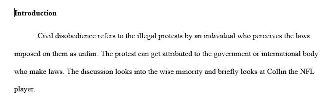Write an essay about a wise minority.