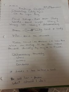 Write 1.5 page of Connection Paper Douglass experience with Mrs. Auld is one of the most significant