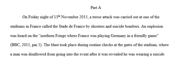 Analyze how national and international terrorism has impacted venue and events locally, regionally, nationally and internationally.