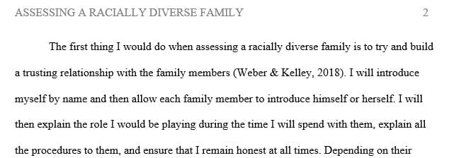 Assessment of families and introduces specific assessment opportunities for racially diverse