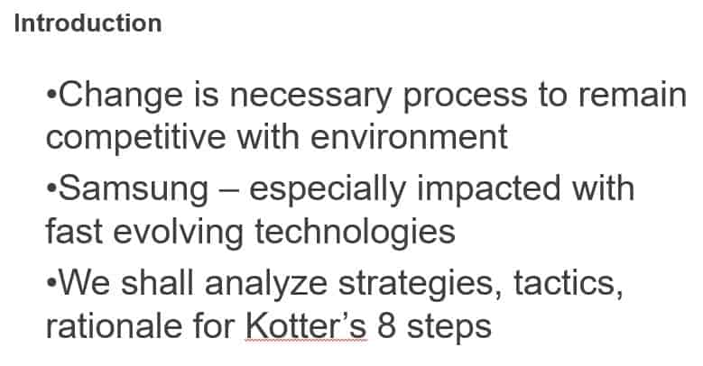 Prepare a 12- to 13-slide Change Management Presentation for the company’s Board of Directors.