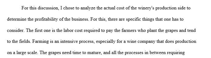 Choose either production or transportation and explain how you would account for the costs associated with that part of the business.