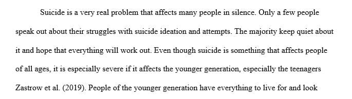 Competent social workers are knowledgeable about indicators of potential suicidal behavior.