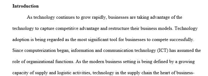 Conduct research and find a case study on implementing information technology driven solutions for supply chain logistics systems.