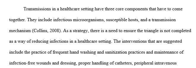 Continuation of capstone topic Preventing infection in a clinical setting.