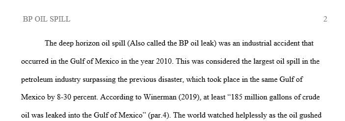 Did BP respond in a manner that was appropriate to stockholders or did they take a stakeholder view