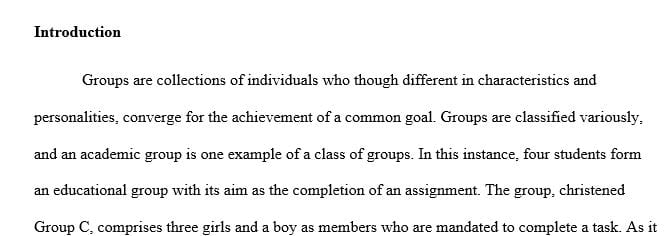 Discuss any deviation from these norms. Discuss the distribution of task