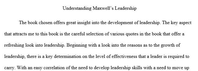 Discuss your analysis of the content and reflect on your leadership abilities