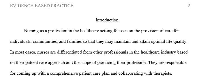 Evidence Based Practice involves the use of best research evidence to guide clinical decision making in practice.