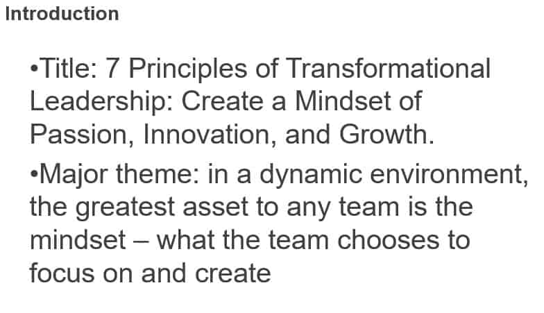 How each of the theories and principals presented in the book directly relate to being a leader.