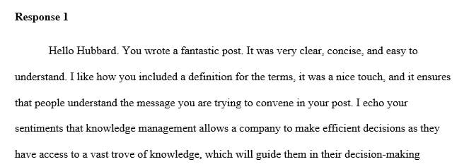Knowledge management is defined as the efficient handling of information and resources within a commercial organization.