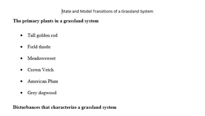 Pick a desert, grassland or shrubland system with which you are familiar or would like to become more familiar.