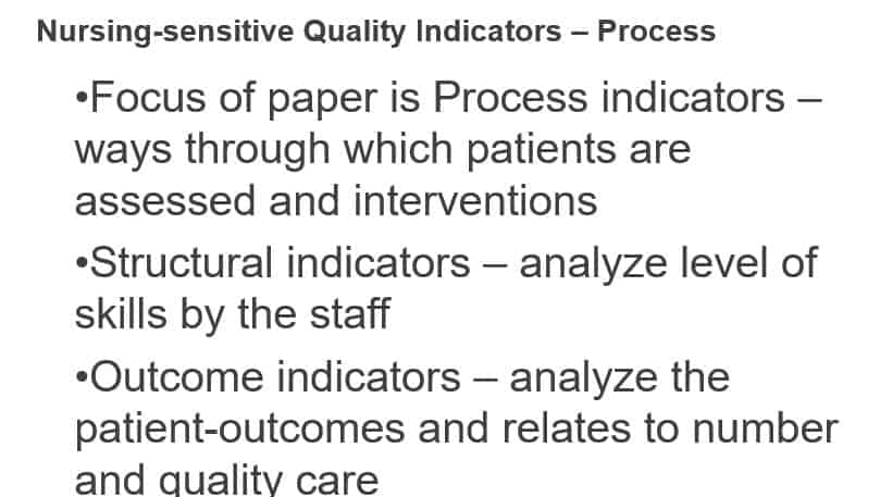 Prepare an 8-10 minute audio training tutorial (video is optional) for new nurses on the importance of nursing-sensitive quality indicators.