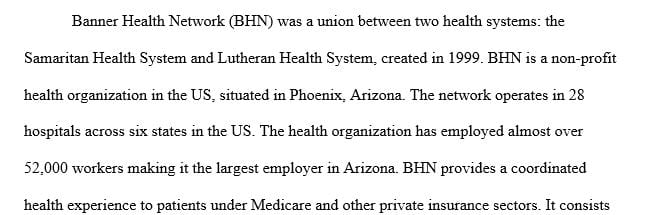 Research a health care organization or network that spans several states with in the United States