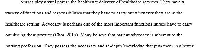 Research legislation that has occurred within the last 5 years at the state or federal level as a result of nurse advocacy.